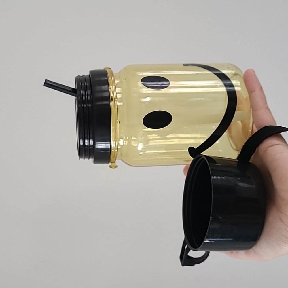 Vintage 90s smiley face water bottle with cup - Picture 8 of 9